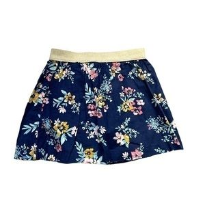 EUC 2T Carter’s Floral Skort cotton navy blue